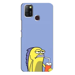 Бампер с принтом Мемы для Infinix Hot 10 Lite (Безразличие)
