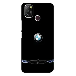 Силіконовий бампер з картинкою машини на Infinix Hot 10 Lite (Чорний BMW)