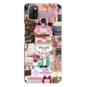 Чехол (Dior, Prada, YSL, Chanel) для Infinix Hot 10 Lite (Бренды)