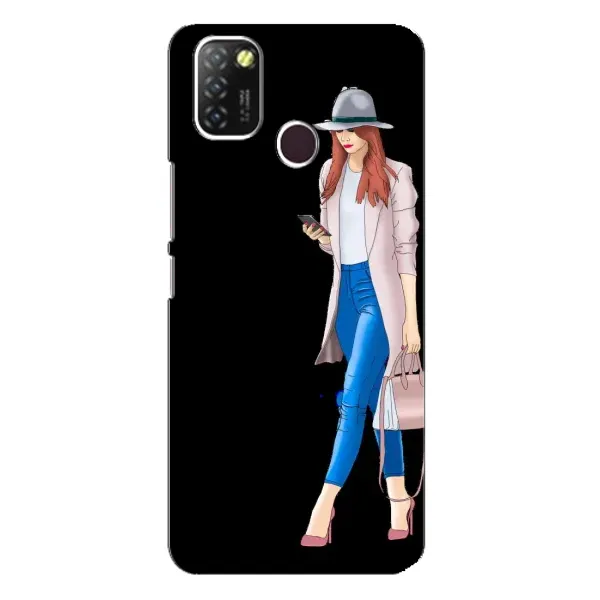 Чехол с рисунком «Девушка со смартфоном» для Infinix Hot 10 Lite Чехол с рисунком «Девушка со смартфоном» для Infinix Hot 10 Lite