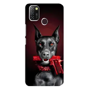 Чохол ДОБЕРМАН для Infinix Hot 10 Lite (Доберман злий)