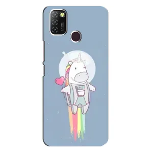 Чехол Unicorn на Infinix Hot 10 Lite (Единорог космонавт)