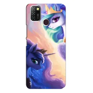 Чехол Unicorn на Infinix Hot 10 Lite (Единорожки на тучках)