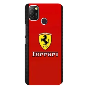 Силіконовий бампер з картинкою машини на Infinix Hot 10 Lite (Ferrari Logo)