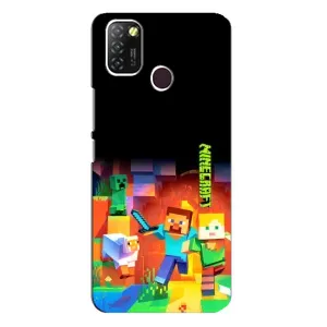 Чохли для Infinix Hot 10 Lite (Персонажі МайнКрафт) (Герой Майнкрафт)