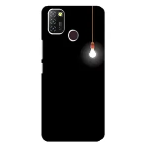 Чехол с картинками на черном фоне для Infinix Hot 10 Lite (Лампочка)