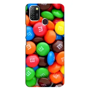 Чохол з зображенням смачної їжі для Infinix Hot 10 Lite (Різнокольорові M&M'S)