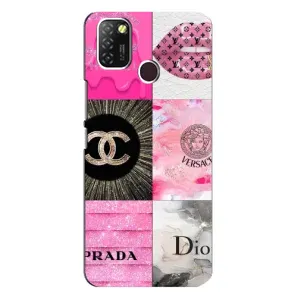 Чехол (Dior, Prada, YSL, Chanel) для Infinix Hot 10 Lite (Модница)