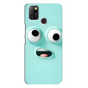 Силиконовые Чехлы (смешные стикеры) для Infinix Hot 10 Lite (Забавное мятное лицо)