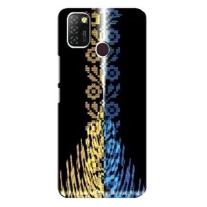 Силиконовый Чехол на Infinix Hot 10 Lite (Патриотическая вышиванка)
