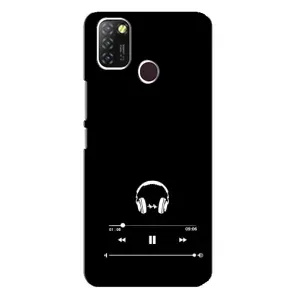 Чехол с картинками на черном фоне для Infinix Hot 10 Lite (Плеер)