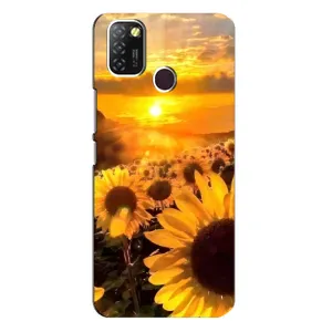 Чохол з Квітами для Infinix Hot 10 Lite (поле соняшників)