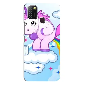 Чехол Unicorn на Infinix Hot 10 Lite (Радуга единорожка)