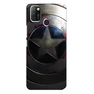 Чехол с Щитом Капитана Америки на Infinix Hot 10 Lite (Ретро Щит Капитана)