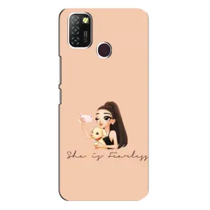 Силіконовый Чохол на Infinix Hot 10 Lite з картинкой Модных девушек (З собакою)