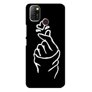 Чохол (Знак сердечка) для Infinix Hot 10 Lite (Сердечко на чорному)
