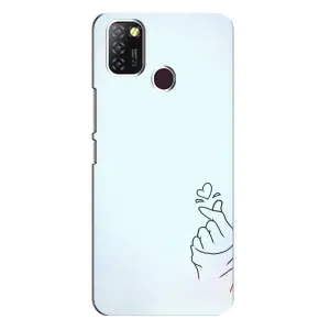 Чохол (Знак сердечка) для Infinix Hot 10 Lite (Сердечко на блакитному)