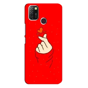 Чохол (Знак сердечка) для Infinix Hot 10 Lite (Сердечко на червоному)