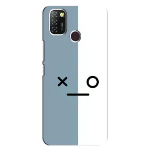 Силиконовые Чехлы (смешные стикеры) для Infinix Hot 10 Lite (Серо-белый)