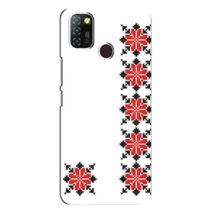 Силиконовый Чехол на Infinix Hot 10 Lite с картинкой Вышиванки (Силуэт вышиванки)