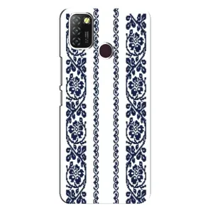 Силиконовый Чехол на Infinix Hot 10 Lite с картинкой Вышиванки (Синяя вышиванка)