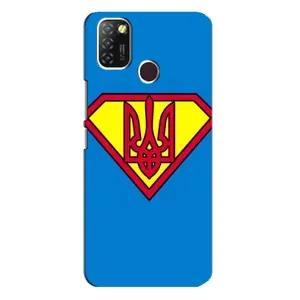 Чохол з картинкою (Патріотичний ГЕРБ) на Infinix Hot 10 Lite (Герб - супер герой)