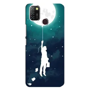 Чохол (ТПУ) з планетами на Infinix Hot 10 Lite (To The moon)