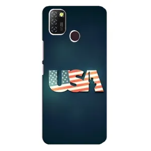 Чехол Флаг USA для Infinix Hot 10 Lite