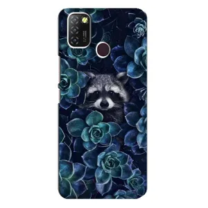 Силиконовый Чехол с Енотами на Infinix Hot 10 Lite (В цветах)