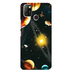 Чохол (ТПУ) з планетами на Infinix Hot 10 Lite (Вид з космосу)