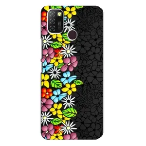 Чохол з Квітами для Infinix Hot 10 Lite (Яскраві квіти)