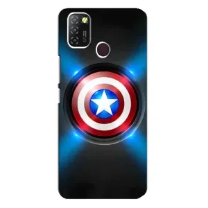 Чехол с Щитом Капитана Америки на Infinix Hot 10 Lite (Яркий Щит Капитана)