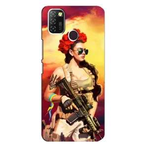 ЗСУ Чохли (TPU) для Infinix Hot 10 Lite (Жінка солдат)