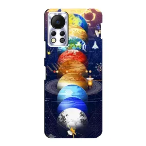 Чехол (ТПУ) с планетами на Infinix Hot 11s (Арт планети)