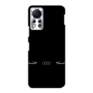 Силиконовый бампер с картинкой машины на Infinix Hot 11s (Силует Audi)