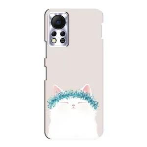 Чехол на тематику: Коты для Infinix Hot 11s (Белый котик)
