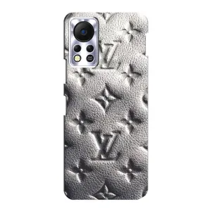 Текстурный Чехол Louis Vuitton для Инфиникс Хот 11с (Бежевый ЛВ)