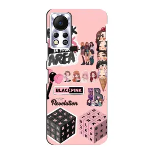 Чехлы с картинкой для Infinix Hot 11s (BLACK PINK коллаж)