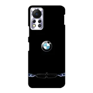 Силиконовый бампер с картинкой машины на Infinix Hot 11s (Черный BMW)