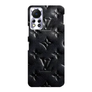 Текстурный Чехол Louis Vuitton для Инфиникс Хот 11с (Черный ЛВ)