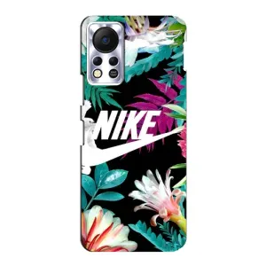 Силиконовый Чехол на Infinix Hot 11s с картинкой Nike (Цветочный Nike)