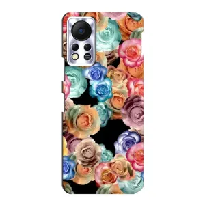 Чохли з тематикою "КВІТИ" на Infinix Hot 11s (Квіти на чорному)