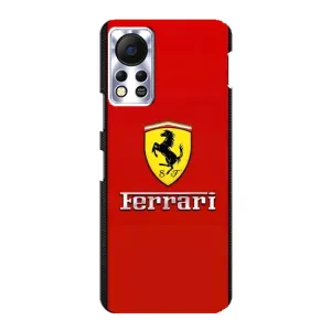 Силиконовый бампер с картинкой машины на Infinix Hot 11s (Ferrari Logo)