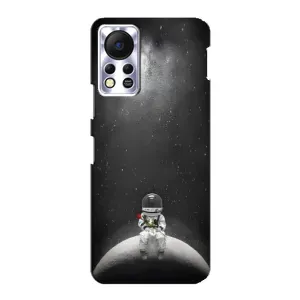 Силиконовый Чехол с принтом "Космонавты" на Infinix Hot 11s (Космонавт романтик)