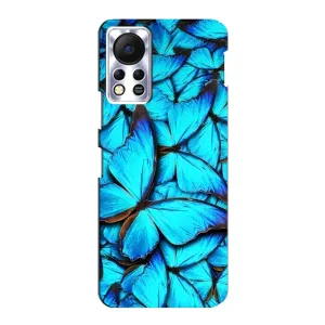 Силиконовый бампер с картинкой животных для Infinix Hot 11s (Крылья бабочек)