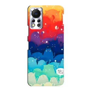 Силиконовый чехол с котиком для Infinix Hot 11s (Mew)