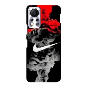 Силиконовый Чехол на Infinix Hot 11s с картинкой Nike (Nike дым)