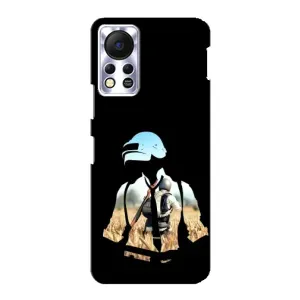 Силиконовый чехол с картинкой "Герой Pubg" на Infinix Hot 11s (Пубг мен)