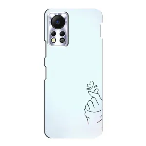 Чехлы (Знак сердечка) на Infinix Hot 11s (Сердце на голубом)