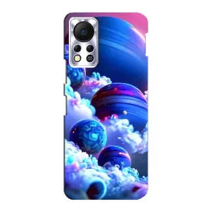 Чехлы КОСМОС для Infinix Hot 11s (Синие планеты)